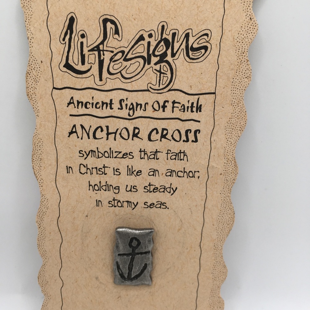 Anchor Cross, Ancient Signs of Faith Metal Pin By Dicksons